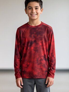 NWOT | Holloway Youth XL Red Tie-Dye Performance Shirt | Dry-Excel | Active